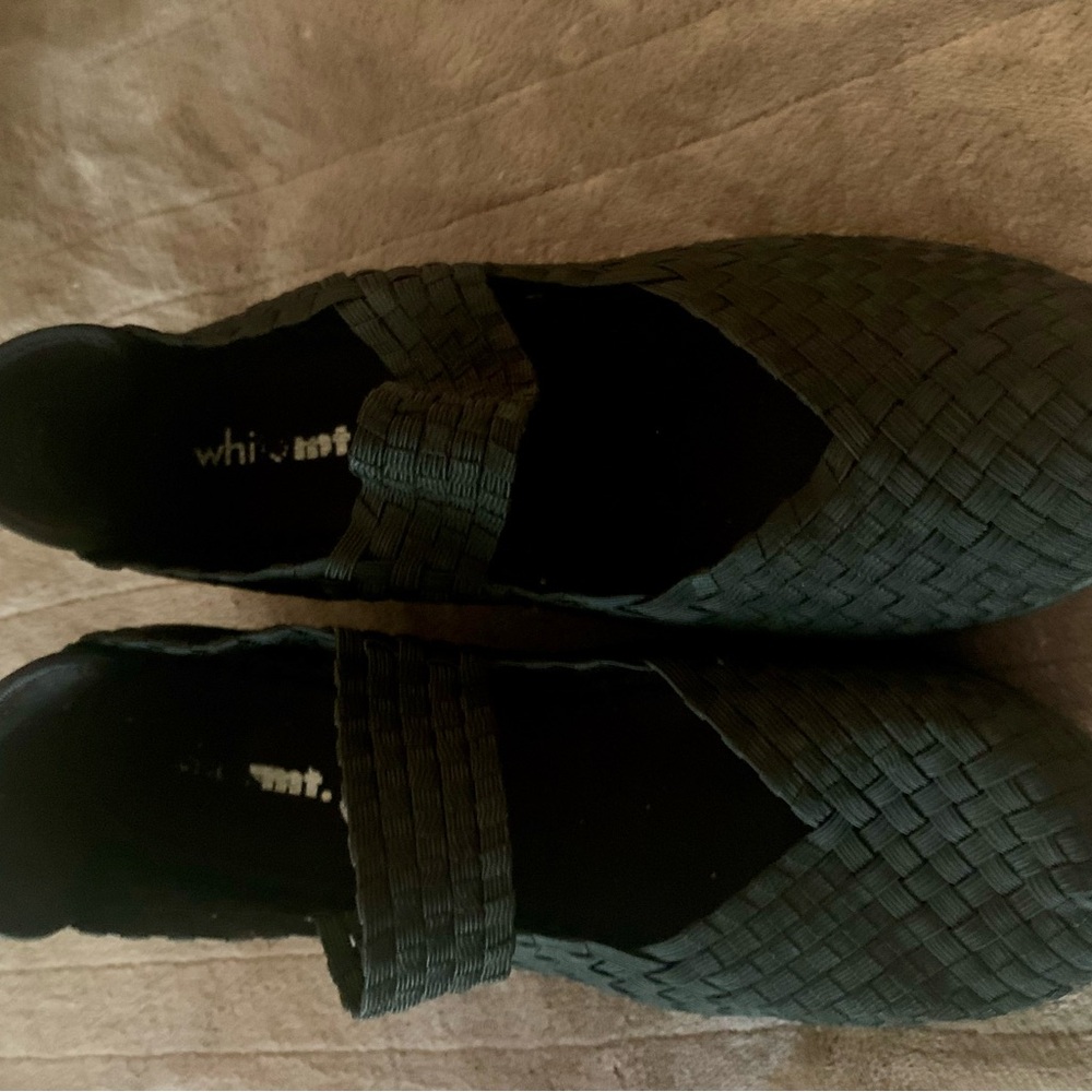 Elegant Black Woven Slip-On Loafers